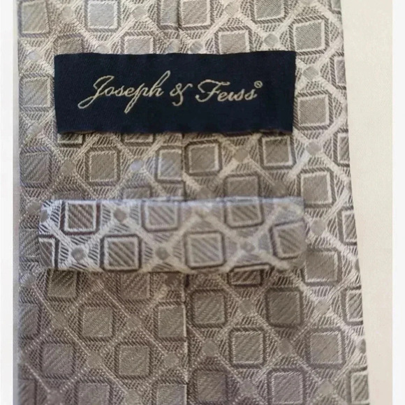 Joseph & Feiss Silk Silver Grey  Neck Tie - Picture 3 of 4